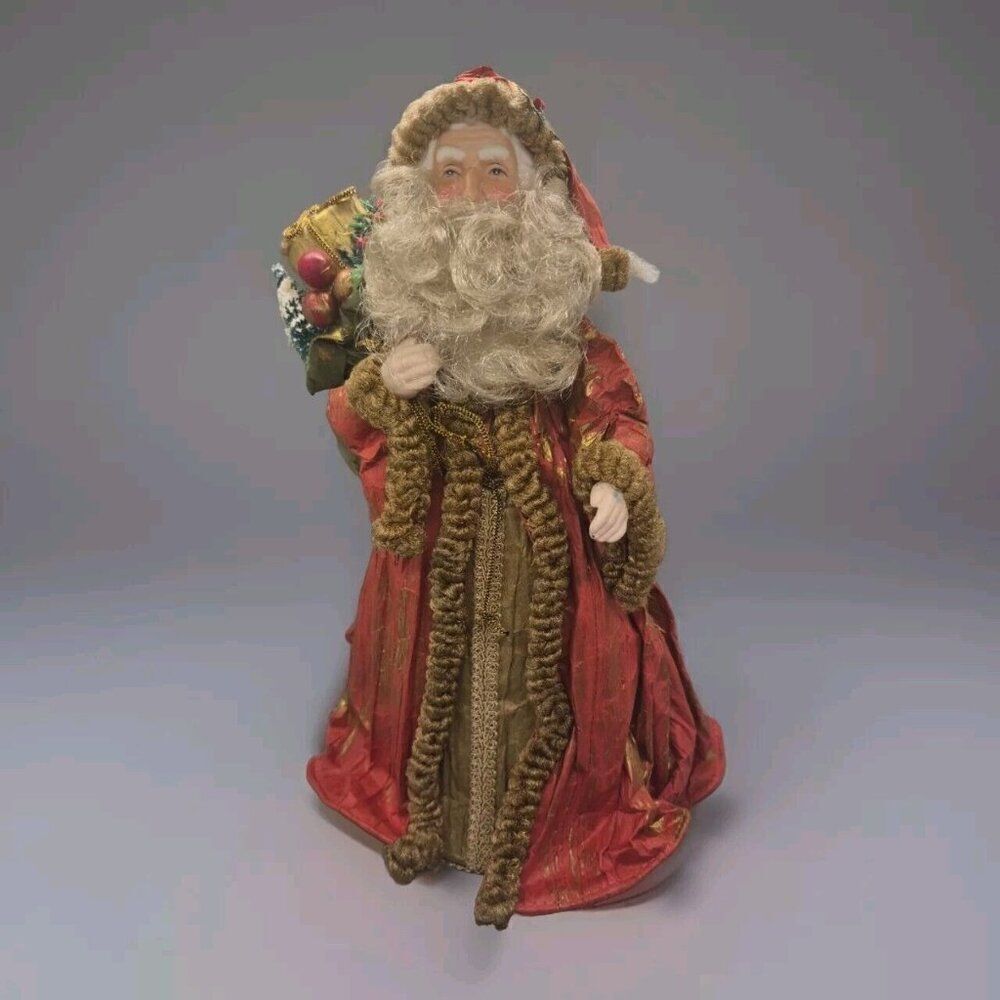 Vintage Old World Santa Christmas Tree Topper/Table Center 18" Holiday Decor